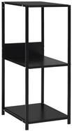 vidaXL B&uuml;cherregal Kleines B&uuml;cherregal Schwarz 33,5x39,6x79,7 cm...