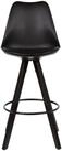 FINEBUY Barhocker FB54835 2er Set Schwarz Tresenhocker Kunstleder mit Lehne...