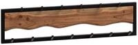 Wohnling Wandgarderobe WL6.769 Hakenleiste Massivholz 80 cm Garderobe Flur...