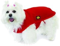 Fashion Dog Hundemantel Fleece-Hundemantel, Rot, 27 cm