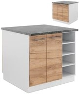 Vicco Unterschrank Fame-Line, Goldkraft Eiche/Wei&szlig;, 90 cm ohne Arbeitsplatte...