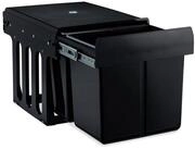 relaxdays Einbaum&uuml;lleimer 2x15 L schwarz