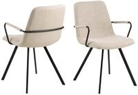 ACTONA GROUP Esszimmerstuhl 2er Set Selina Esszimmerstuhl mit Armlehne beige....