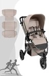 ABC Design Kinder-Buggy Salsa 5 Run - Pure - Camel, Jogger Sportwagen mit