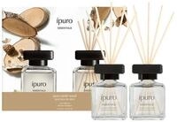 IPURO Raumduft Cedar Wood, 2x 50 ml, Glasflakon mit Rattan-Holzst&auml;bchen