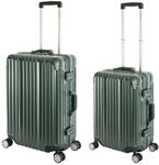 Travelhouse Trolleyset London, 4 Rollen, (2 tlg), TSA Zahlenschloss Alu-Rahmen