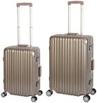 Travelhouse Trolleyset London, 4 Rollen, (2 tlg), TSA Zahlenschloss Alu-Rahmen