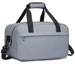 KONO Reisetasche Handgep&auml;ck Tasche Unisex Gym Henkeltasche Weekender grau