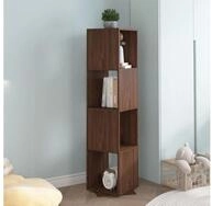 vidaXL B&uuml;cherregal NA Drehregal Braun Eiche-Optik 34,5x34,5x147,5 cm Spanplatte