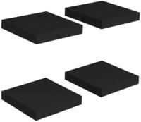 vidaXL Wandregal, Schwebende Wandregale 4 Stk. Schwarz 23x23,5x3,8cm MDF
