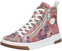 Sneaker RIEKER, Damen, Gr. 36, rosa (rosa multi), Lederimitat, gebl&uuml;mt, Schuhe