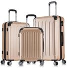 Flexot Hartschalen-Trolley F-2045 Kofferset, 360&deg; Rollen, robuster Reisekoffer,