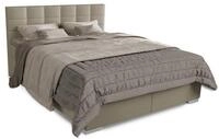 Juskys Boxspringbett Seattle, 180x200 cm, mit Stoff-Bezug, Federkernmatratze, Topper