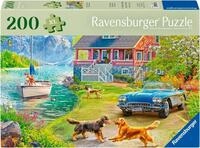 Ravensburger Puzzle Feel Well & Puzzle, Sommerhaus am See, 200 Puzzleteile, XL,...