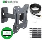 conecto TV-Wandhalterung TV Wandhalter f&uuml;r LCD LED Fernseher & Monitor, (bis 42