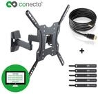 conecto TV-Wandhalterung TV Wandhalter f&uuml;r LCD LED Fernseher & Monitor, (bis 55
