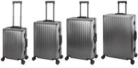 Travelhouse Trolleyset Tokyo, 4 Rollen, (4 tlg., Hartschalen Trolley Set), Aluminium