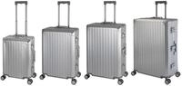 Travelhouse Trolleyset Tokyo, 4 Rollen, (4 tlg., Hartschalen Trolley Set), Aluminium