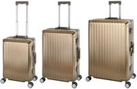 Travelhouse Trolleyset Tokyo, 4 Rollen, (3 tlg., Hartschalen Trolley Set), Aluminium