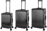 Travelhouse Trolleyset Tokyo, 4 Rollen, (3 tlg., Hartschalen Trolley Set), Aluminium