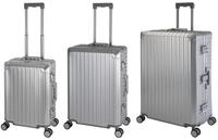 Travelhouse Trolleyset Tokyo, 4 Rollen, (3 tlg., Hartschalen Trolley Set), Aluminium