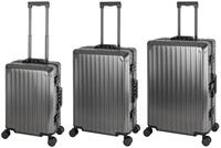 Travelhouse Trolleyset Tokyo, 4 Rollen, (3 tlg., Hartschalen Trolley Set), Aluminium