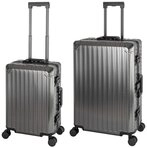 Travelhouse Trolleyset Tokyo, 4 Rollen, (2 tlg., Hartschalen Trolley Set), Aluminium