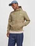 Blouson JACK & JONES "JJERUSH mit Kapuze", Herren, Gr. L, beige (crockery