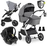 Hauck Kombi-Kinderwagen Vision X Trio Set Black - Melange Grey, 3in1...