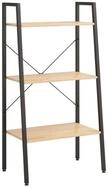 vidaXL B&uuml;cherregal Standregal 3 B&ouml;den Hellbraun und Schwarz 56x35x108 cm,...