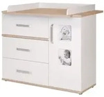 roba&reg; Wickelkommode Pia, mit 2 Bilderrahmen, praktische Einteilung - Dekor San Remo