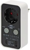 Brennenstuhl Zeitschaltuhr Digitaler Countdown Timer mit USB A und USB 1506180