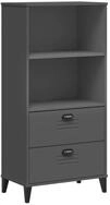 vidaXL B&uuml;cherregal B&uuml;cherschrank VIKEN Anthrazit 60x35x123 cm Holzwerkstoff, 1-tlg.