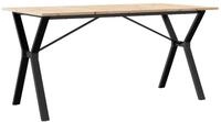 vidaXL Esstisch Esstisch Y-Gestell 160x80x75 cm Massivholz Kiefer und Stahl (1-St)