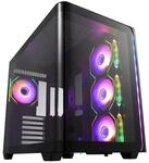 FSP PC-Geh&auml;use M580, Tower-Geh&auml;use schwarz, Tempered Glass x 2