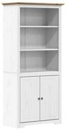 vidaXL B&uuml;cherregal NA B&uuml;cherregal BODO Wei&szlig; und Braun 80x40x172 cm Massivholz