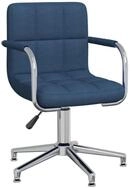 vidaXL Esszimmerstuhl Esszimmerstuhl Drehbar Blau Stoff (1 St)