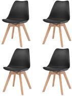 vidaXL Esszimmerstuhl Esszimmerst&uuml;hle 4 Stk. Schwarz Kunststoff (4 St)