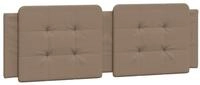 vidaXL Bett Kopfteil-Kissen "Zadar" Cappuccino-Braun 160 cm Kunstleder (1-tlg)