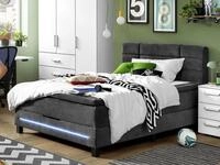 HARPER Boxspringbett Boxbett HARPER SANJO LF 140x200 cm silber