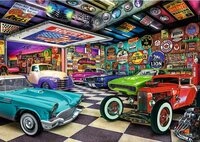 Trefl Puzzle Tea Time: Car Collectors Garage, 1000 Puzzleteile
