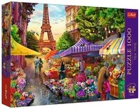 Trefl Puzzle Tea Time: Flower Market, Paris, 1000 Puzzleteile