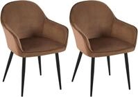 CLP Esszimmerstuhl Boise (2er Set, 2 St), Samt-Bezug und Metall-Gestell