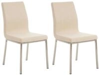 CLP Esszimmerstuhl Colmar Stoff (2er Set), Edelstahlgestell