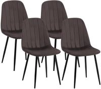 CLP Esszimmerstuhl Baxter (4er Set), Samtbez&uuml;ge, bis 150 kg
