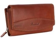 Benthill Geldb&ouml;rse Damen Echt Leder XXL Gro&szlig;es Portemonnaie RFID Vintage