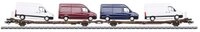 M&auml;rklin G&uuml;terwagen H0 Flachwagen-Paar Laads 800B der Transwaggon GmbH 47430
