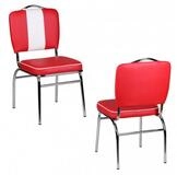 FINEBUY Esszimmerstuhl 4er Set Esszimmerst&uuml;hle American Diner St&uuml;hle 50er...