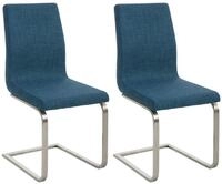 CLP Esszimmerstuhl Belfort Stoff (2er Set, 2 St), robustes Edelstahlgestell