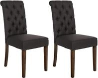 CLP Esszimmerstuhl LISBURN (2er Set, 2 St), mit Lehne im Chesterfield Design